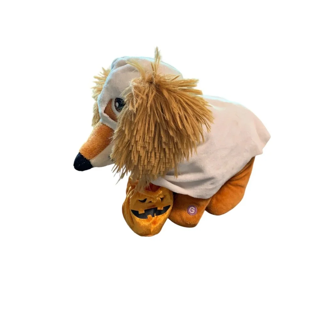Gemmy Animated Halloween Dancing Ghost Dog Plush singing Give Me More ~ w/ VIDEO